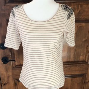 Anthropologie Deletta Embellished T-Shirt